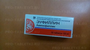 Эуфиллин в таблетках при сильном кашле у взрослых и детей